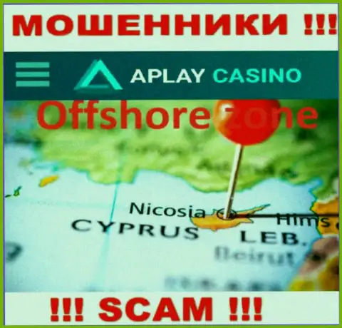 Находясь в офшорной зоне, на территории Cyprus, APlay Casino ни за что не отвечая оставляют без денег своих клиентов