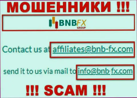 Электронная почта обманщиков БНБ ФХ, инфа с официального онлайн-ресурса