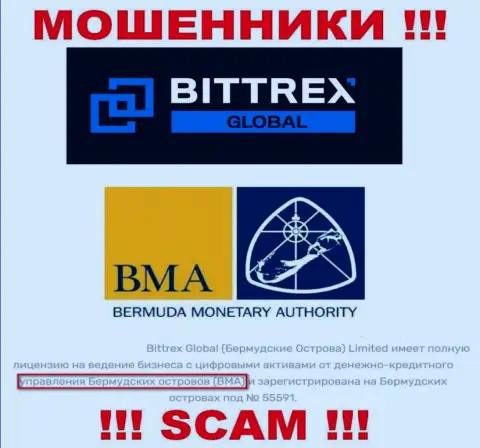 И организация Bittrex и ее регулирующий орган: Управление денежного обращения Бермудских островов (BMA), являются мошенниками
