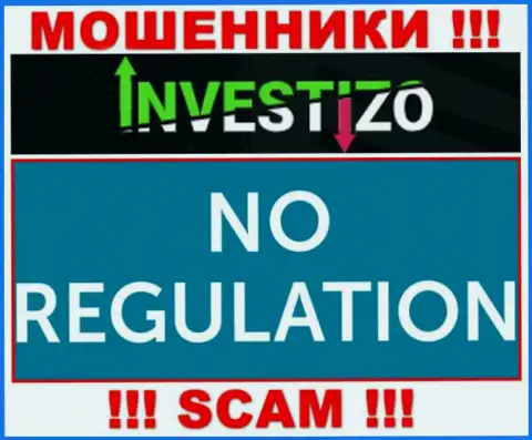 У компании Investizo нет регулирующего органа - internet мошенники с легкостью надувают жертв