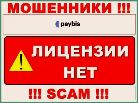 Данных о лицензии PayBis у них на официальном сайте не размещено - это РАЗВОДНЯК !!!
