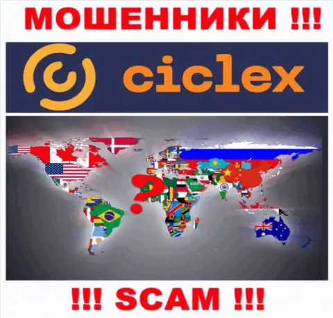 Юрисдикция Ciclex не представлена на сайте организации - это шулера !!! Будьте очень внимательны !
