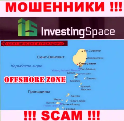 InvestingSpace пустили свои корни на территории - St. Vincent and the Grenadines, остерегайтесь работы с ними
