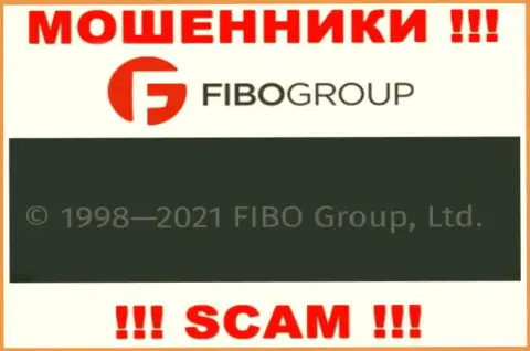 На официальном сайте Фибо Груп обманщики сообщают, что ими руководит FIBO Group Ltd