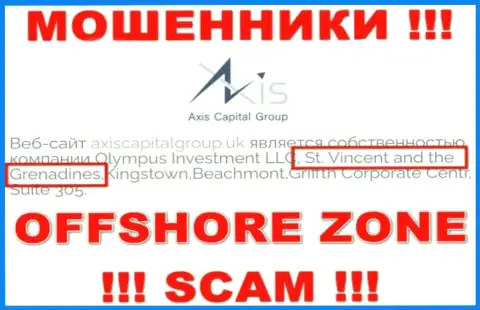Axis Capital Group - это мошенники, их место регистрации на территории Сент-Винсент и Гренадины