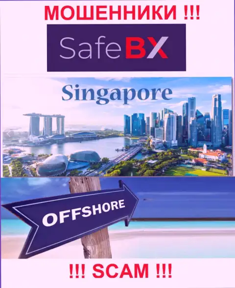 Singapore - оффшорное место регистрации воров СейфБх Ком, размещенное на их интернет-сервисе