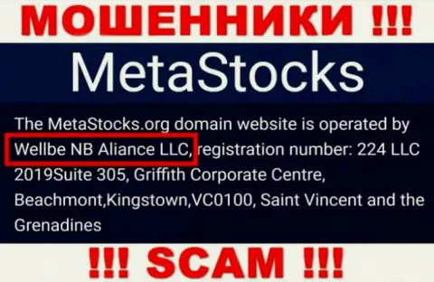 Юридическое лицо организации МетаСтокс Орг - это Wellbe NB Aliance LLC, информация взята с официального сайта