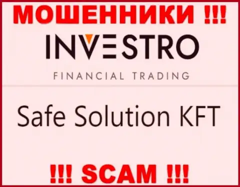 Контора Инвестро находится под крылом организации Safe Solution KFT