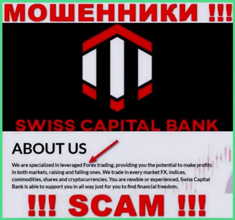 ФОРЕКС - именно в этом направлении оказывают свои услуги мошенники SwissCapitalBank