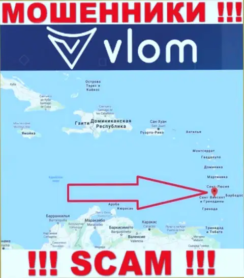 Контора Vlom - интернет мошенники, пустили корни на территории Сент-Винсент и Гренадины, а это офшор