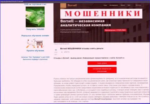 Обзор scam-проекта Borsell - это МАХИНАТОРЫ !!!