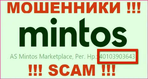 Номер регистрации Mintos Com, который мошенники указали у себя на web-странице: 4010390364