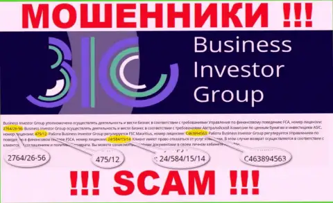 Хоть Business Investor Group и указали свою лицензию на интернет-портале, они в любом случае ВОРЮГИ !!!