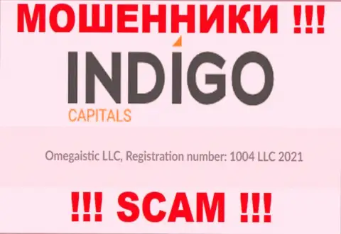 Рег. номер еще одной жульнической организации Indigo Capitals - 1004 LLC 2021