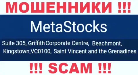 На официальном веб-сервисе MetaStocks опубликован адрес этой конторе - Suite 305, Griffith Corporate Centre, Beachmont, Kingstown, VC0100, Saint Vincent and the Grenadines (оффшор)