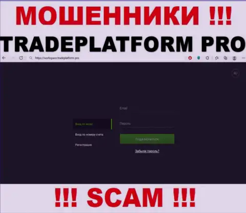TradePlatform Pro - это сайт TradePlatform Pro, на котором с легкостью можно попасться в руки указанных мошенников