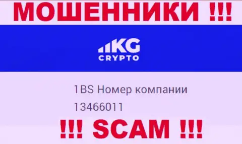 Регистрационный номер компании Crypto KG, в которую накопления лучше не перечислять: 13466011