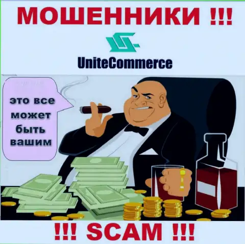 Не угодите в сети internet мошенников Unite Commerce, не вводите дополнительные денежные средства