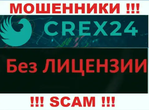 У мошенников Crex24 на онлайн-ресурсе не показан номер лицензии компании ! Будьте осторожны