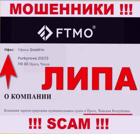 На сайте FTMO Com приведена фейковая инфа относительно юрисдикции компании