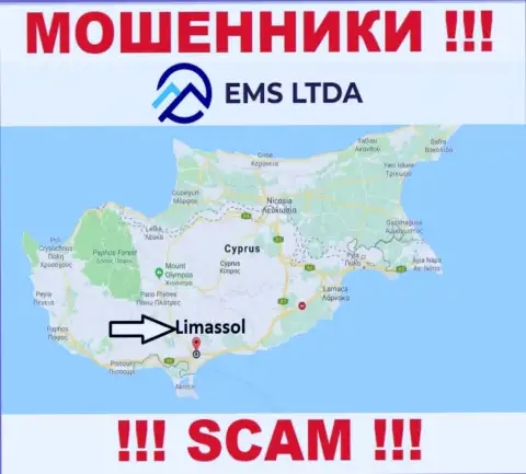 Кидалы EMS LTDA расположились на оффшорной территории - Limassol, Cyprus