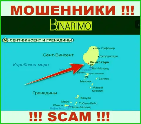 Организация Binarimo - это мошенники, отсиживаются на территории Kingstown, St. Vincent and the Grenadines, а это офшорная зона