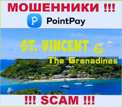 PointPay Io указали у себя на онлайн-ресурсе свое место регистрации - на территории Kingstown, St. Vincent and the Grenadines