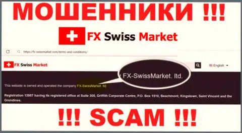 Инфа о юридическом лице мошенников FX-SwissMarket Com