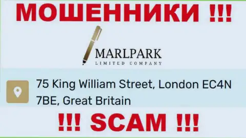 Юридический адрес регистрации Марлпарк Лимитед Компани, показанный на их веб-сервисе - ненастоящий, будьте внимательны !!!