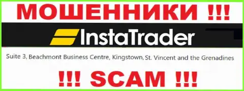 Suite 3, Beachmont Business Centre, Kingstown, St. Vincent and the Grenadines - это офшорный адрес InstaTrader Net, оттуда МОШЕННИКИ лишают средств людей