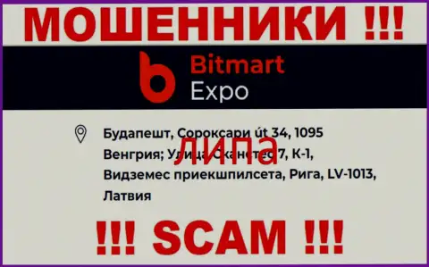 Адрес регистрации компании BitmartExpo Com фиктивный - совместно работать с ней не советуем