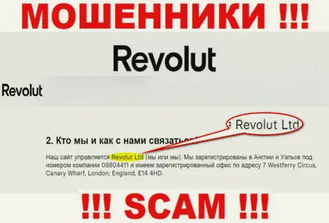 Revolut Ltd это организация, управляющая интернет мошенниками Revolut