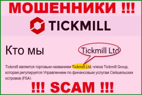 Остерегайтесь интернет лохотронщиков Tick Mill - присутствие сведений о юридическом лице Тикмилл Групп не сделает их добросовестными
