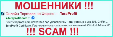 Tera Profit - это ВОРЫ !!! SCAM !!!