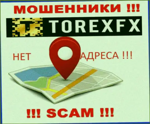 TorexFX Com не представили свое местонахождение, на их информационном ресурсе нет инфы о юридическом адресе регистрации